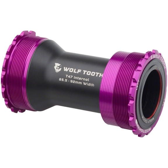 Wolf Tooth Bottom Bracket - T47 Inboard, 85.5/92mm, For 30mm Spindle, Ultraviolet Purple