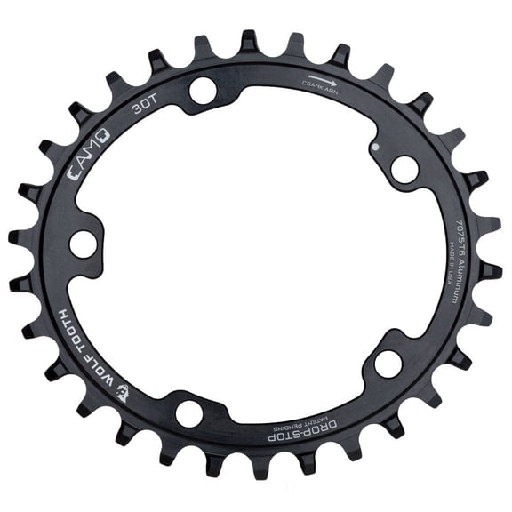 Wolf Tooth CAMO Aluminum Oval Chainring Drop-Stop B 34T