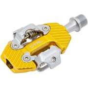 Wolf Tooth CTRL Trail Performance Clipless Pedals - Dual Sided Clipless, Alloy, 9/16", Gold, Pair, Shimano SPD