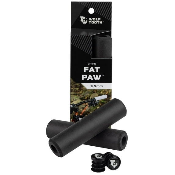 Wolf Tooth Fat Paw Grips, Black Large Diameter Silicone Bike Grip