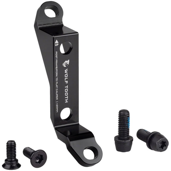 Wolf Tooth Components Post Mount To Flat Mount Adapter, +20mm, Black