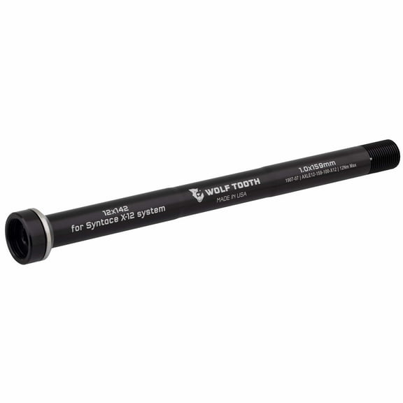 Wolf Tooth Rear Thru Axle - M12, 1.0 x 159mm, for X12 x 142mm, Black