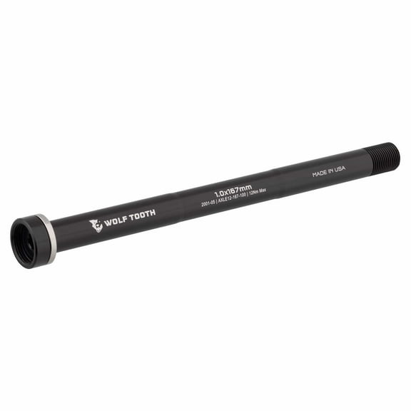Wolf Tooth Components Rear Replacement Thru-Axle, 1.0x167mm - Black