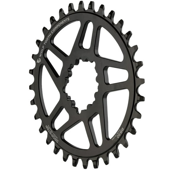Wolf Tooth Direct Mount Chainring - 30t, SRAM Direct Mount, For SRAM 3-Bolt Boost, Requires 12-Speed Hyperglide+ Chain,