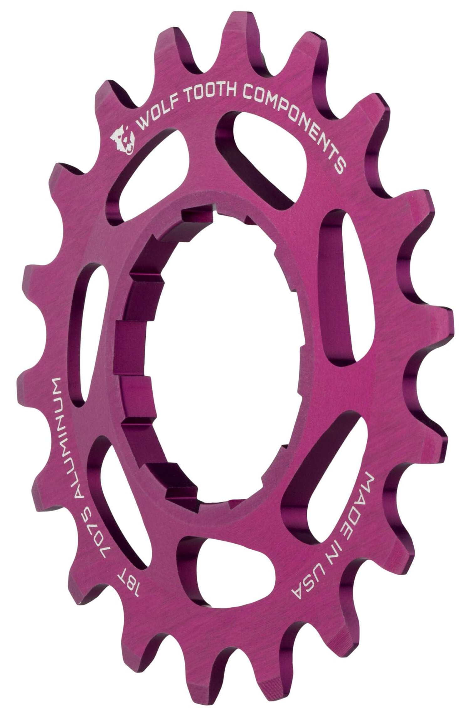 Wolf Tooth Chain Wolf Tooth 18T Single Speed Aluminum Cog, 3/32 Chain, Purple - Walmart ...