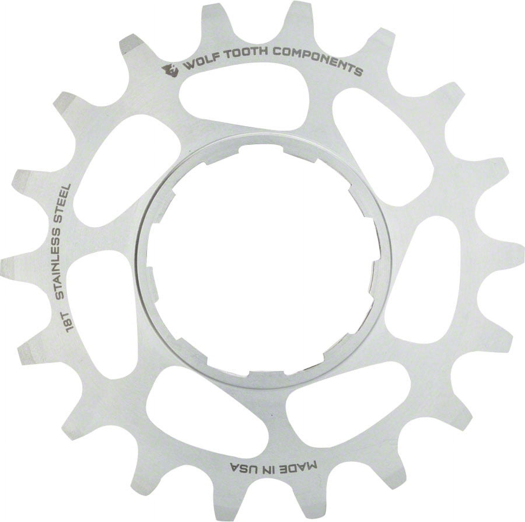 Wolf Tooth Single Speed Stainless Steel Cog - 16t, Compatible with 3/32 ...