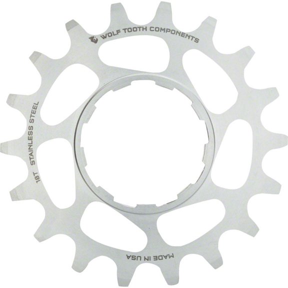 Wolf Tooth Single Speed Stainless Steel Cog - 16t, Compatible with 3/32" Chains