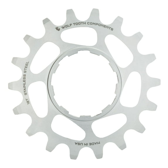 Wolf Tooth Single Speed Stainless Steel Cog: 17T, Compatiblewith 3/32" Chains
