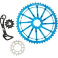 thumbnail image 1 of Wolf Tooth Components WolfCage Combo Pack: Includes 49T Cog, 18T Cog, and Derailleur Cage, Blue, 1 of 1