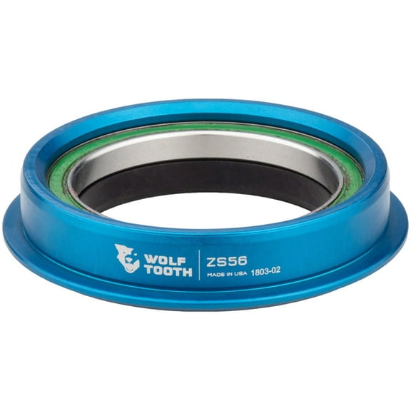Wolf Tooth Premium Headset - ZS56/40 Lower, Blue Stainless Steel Bearings