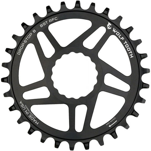Wolf Tooth Direct Mount Chainring - 36t RaceFace/Easton CINCH Direct Mount Drop-Stop B For Boost Cranks 3mm Offset BLK