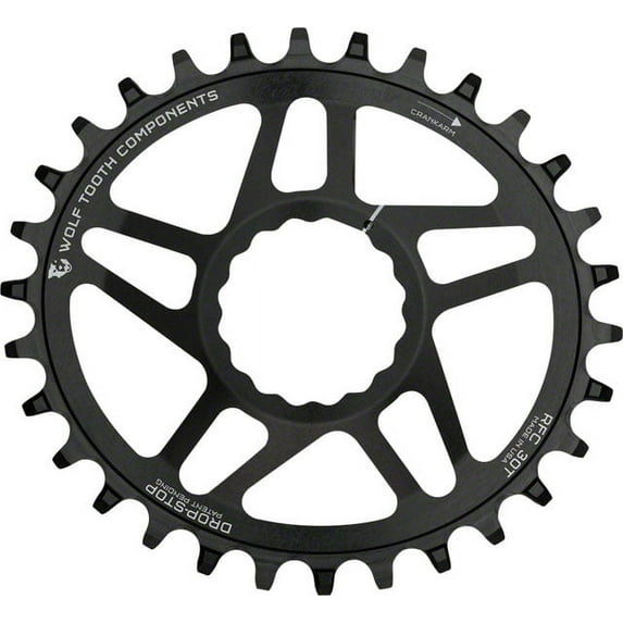 Wolf Tooth Elliptical Chainring 30t RaceFace/Easton CINCH Boost Aluminum Black
