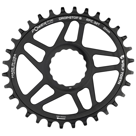Wolf Tooth Elliptical Direct Mount Chainring - 28t, RaceFace/Easton CINCH Direct Mount, Drop-Stop B, For Boost Cranks,