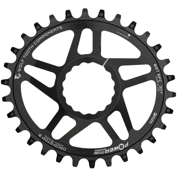 Wolf Tooth Elliptical Direct Mount Chainring - 30t, RaceFace/Easton CINCH Direct Mount, Drop-Stop B, For Boost Cranks,