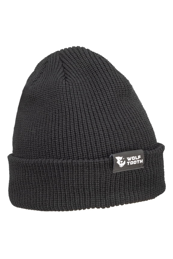 Logo Recycled Polyester Beanie by Pandana, One Size, Black