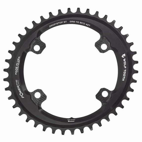 Wolf Tooth Oval 110 BCD Asymmetric 4-Bolt Chainrings for Shimano GRX Cranks