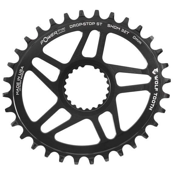 Wolf Tooth Oval Direct Mount Chainrings for Shimano Cranks Drop-Stop ST 32T 0mm Offset