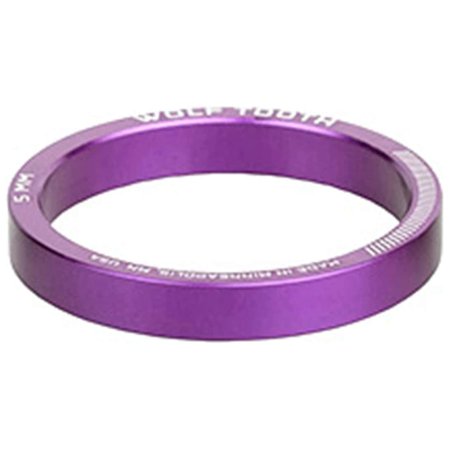 Wolf Tooth Precision Headset Spacers - 1 1/8 steerer, 5mm, 3g, Purple