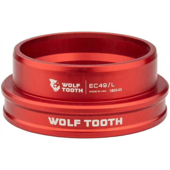 Wolf Tooth Premium Headset - EC49/40 Lower, Red Stainless Steel Bearings