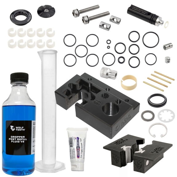 Wolf Tooth Resolve Dropper Post Service Kits Dealer Service Kit for 10 Posts rev2 34.9