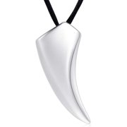 HEARBEINGT Wolf Tooth Urn Necklace Women Men tainless Steel Ashes Keepsake Memorial Urn Jewelry Cremation Jewelry Wolf Urn Pendant Keepsake Memorial Jewelry for Women Men