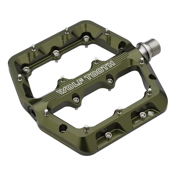 Wolf Tooth Components Waveform Platform Pedal, Large, Olive