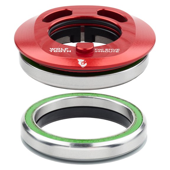 Wolf Tooth Wolf Tooth Premium IS52 Internal Aero Headset for ENVE IN-Route System IS52 Upper & Lower Set Red