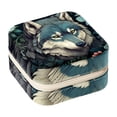 thumbnail image 1 of Wolf Travel Portable Square Jewelry Box for Rings Earrings Necklaces Bracelets Girls Women Display Case Holder Organizer Stand Storage Box, 1 of 6