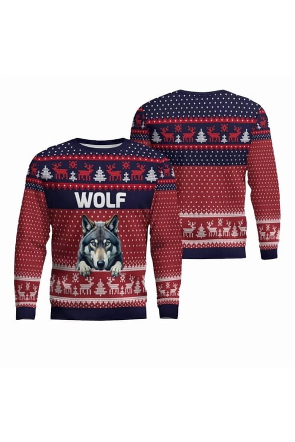 Wolf Ugly Christmas Sweater