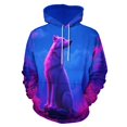 thumbnail image 1 of Wolf Under Moonlit Forest Men's Women Vintage 3D Hooded Sweatshirt - All-Season Loose Fit Streetwear, 1 of 6