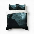 thumbnail image 1 of Wolf Under The Moon Bedding Set 3 Pcs Soft Microfiber Quilt Cover For Bedroom Decor, Comforter Cover With 2 Pillowcase, 1 of 5