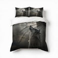 thumbnail image 1 of Wolf Under The Moon Bedding Set 3 Pcs Soft Microfiber Quilt Cover For Bedroom Decor, Comforter Cover With 2 Pillowcase, 1 of 5