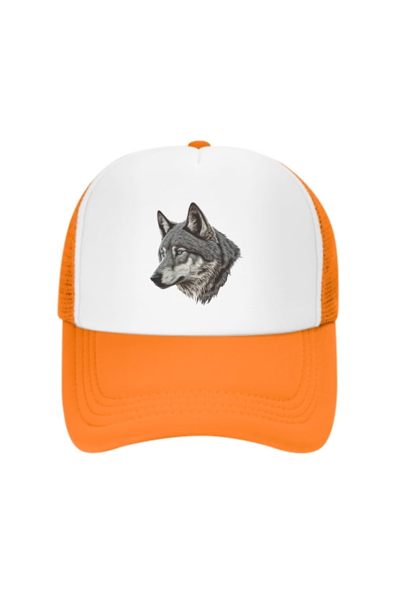 Wolf Unisex Trucker Hats for Men Women Adjustable Casual Baseball Caps for Outdoor Activities Dad Cap