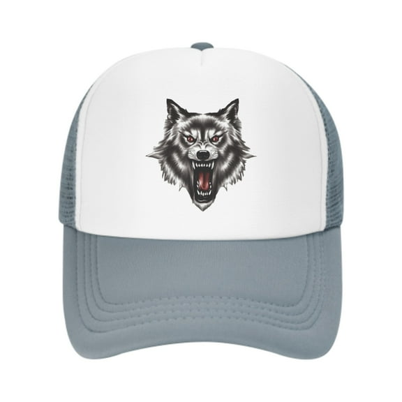 Wolf Unisex Trucker Hats for Men Women Adjustable Casual Baseball Caps for Outdoor Activities Dad Cap