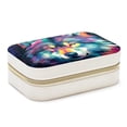 thumbnail image 1 of Wolf Velvet Necklace Holder: Portable Travel Organizer Box with Removable Compartment - Great Gift for Any Occasion, 1 of 7