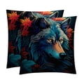 thumbnail image 1 of Wolf Velvet Throw Pillow Covers with Unique Patterns - Set of 2, 16x16, 18x18, 20x20 Inches or Living Room, Bedroom, and More!, 1 of 6
