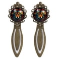 thumbnail image 1 of Wolf Vintage Copper-Colored Lace Bookmarks: Stainless Steel Set for Book Lovers and Readers, 1 of 5