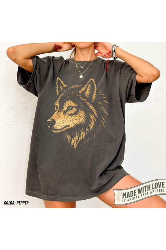 Wolf Vintage Graphic T-Shirt, Wolf Shirt For Men & Women, Lone Wolf Graphic Tee, Retro Animal Shirt, Nature Wildlife Forest Animals Shirt All Size S-5XL