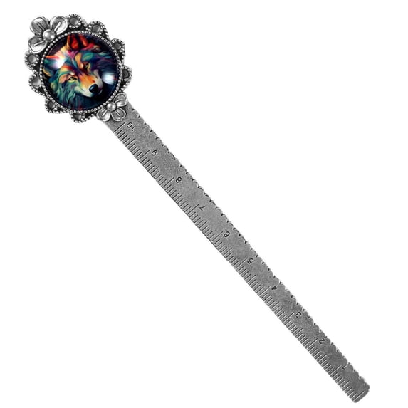 Wolf Vintage Silver Lace-Edged Bookmark: a Gift for Readers and Book Lovers