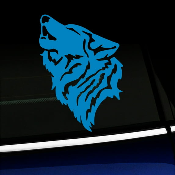 Wolf - Vinyl Decal - Choose Color - [LIGHT BLUE]