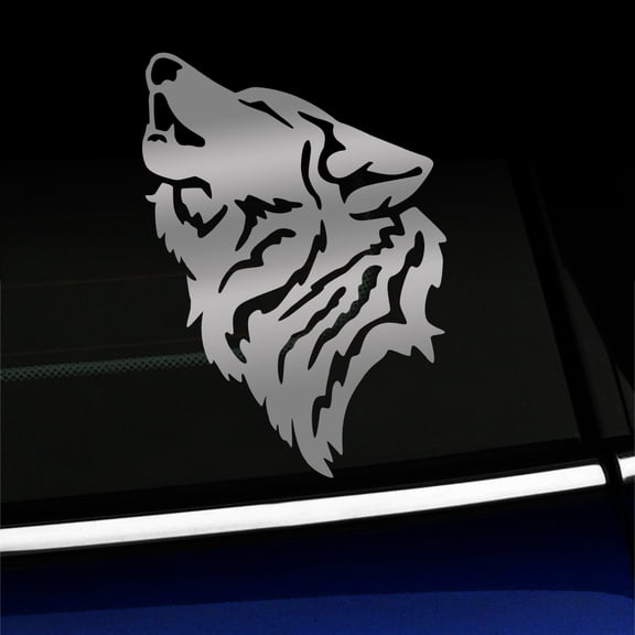 Wolf - Vinyl Decal - Choose Color - [SILVER]