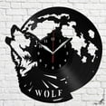 thumbnail image 1 of Wolf Vinyl Record Wall Clock Art Home Decor Vinyl Сlock Vintage Wall Art Design, 1 of 7