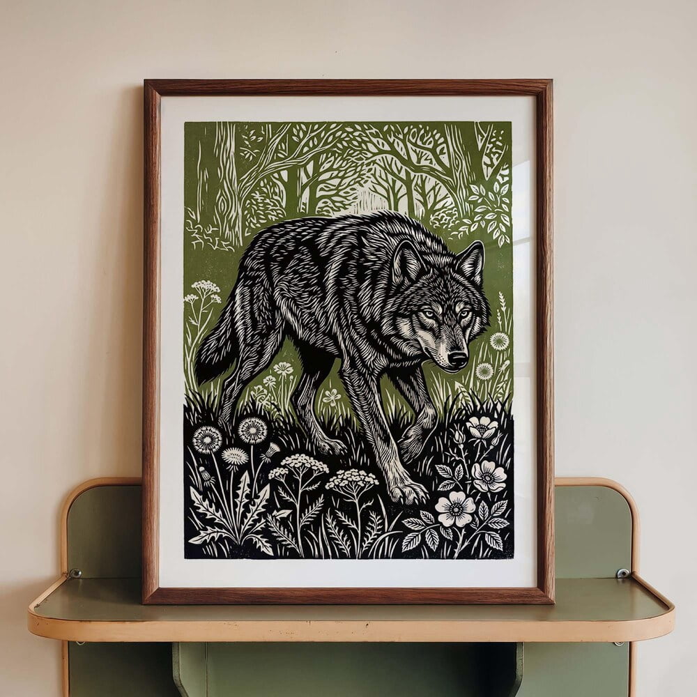Wolf-Wall-Art-Print-Woodland-