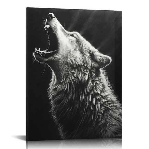 Wolf Wall Decoration Wolf Poster Black And White Abstract Canvas Wall Art Print Modern Living Room Wall Art Paintings Canvas Wall Decor Home Decor Living Room Decor Aesthetic Prints