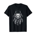 thumbnail image 1 of Wolf Wildlife Animal - Wolves Wolf And A Dream Catcher T-Shirt, 1 of 5