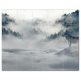 thumbnail image 1 of Wolf Wolves Ceramic Tile Mural Kitchen Backsplash Bathroom Shower, 403108-L54, 1 of 3