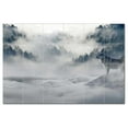 thumbnail image 1 of Wolf Wolves Ceramic Tile Mural Kitchen Backsplash Bathroom Shower, 403108-L64, 1 of 3