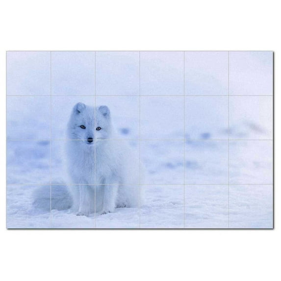 Wolf Wolves Ceramic Tile Mural Kitchen Backsplash Bathroom Shower, 403128-L64