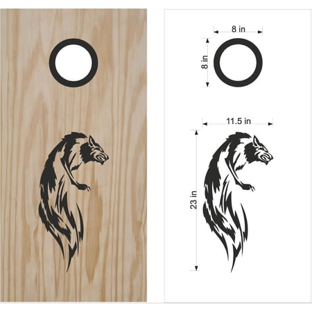 Wolf Wolves Cornhole Board Vinyl Decal Sticker 2