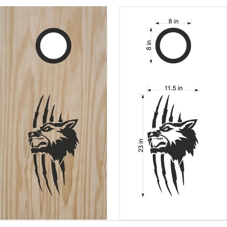 Wolf Wolves Cornhole Board Vinyl Decal Sticker